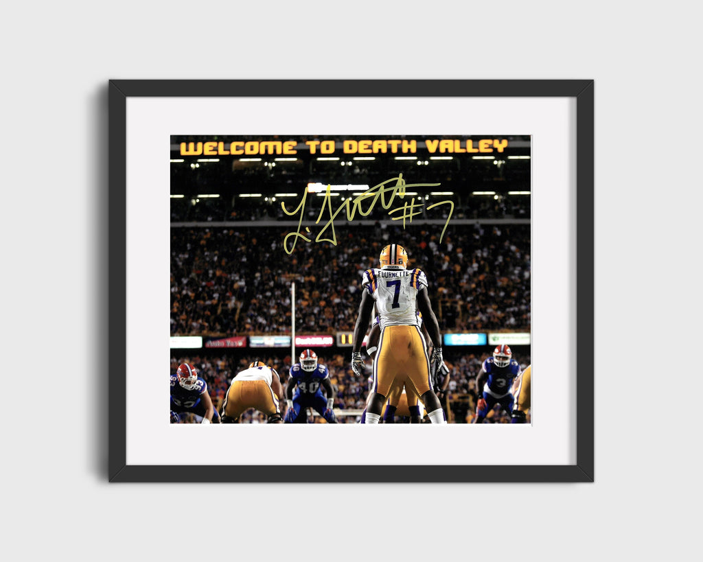 LSU Autograph Print - Leonard Fournette Death Valley - Bayou Beast College FSPrints Gallery Frame 16x20