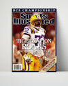 LSU Autograph SI Print - Les Miles - Tiger Nation Roars College FSPrints Poster 16x20