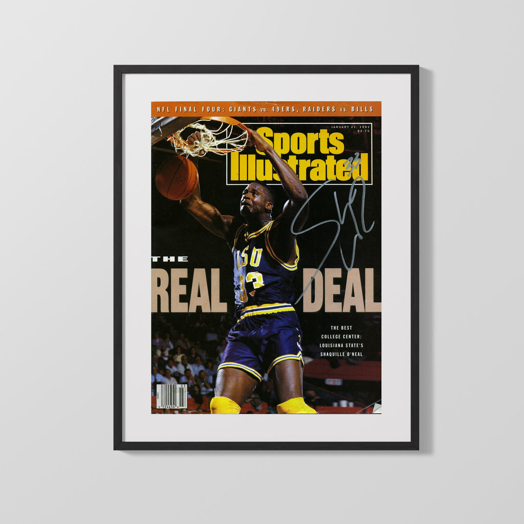 LSU Autograph SI Print - Shaquille ONeal - The Real Deal College FSPrints Gallery Frame 16x20
