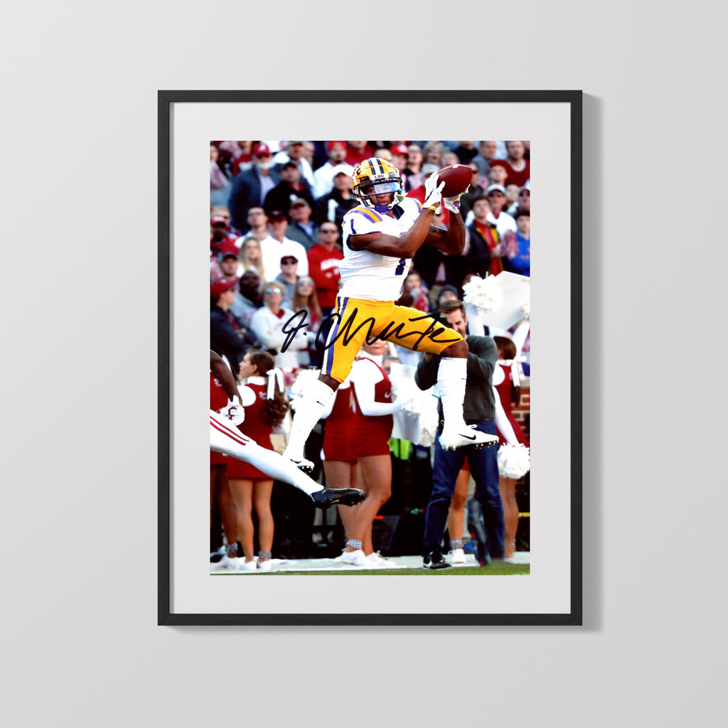 LSU Autograph SI Print - JaMarr Chase - Jump Catch College FSPrints Gallery Frame 16x20