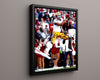 LSU Autograph SI Print - JaMarr Chase - Jump Catch College FSPrints Floating Canvas 16x20
