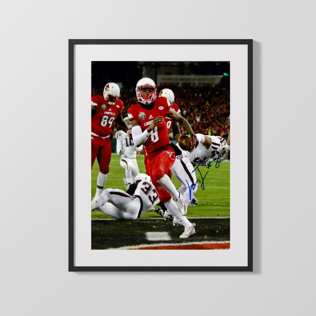 Lamar Jackson - Louisville - TD Run - Portrait College FSPrints Gallery Frame 16x20