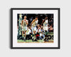 Larry Bird Kevin McHale and Robert Parish Autograph Print - Celtics Big Three - Green Dynasty