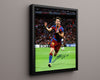 Lionel Messi Autograph Print - FC Barcelona - GOAT Run Soccer FramedSportPrints Floating Canvas 16x20