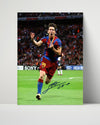 Lionel Messi Autograph Print - FC Barcelona - GOAT Run Soccer FramedSportPrints Poster 16x20