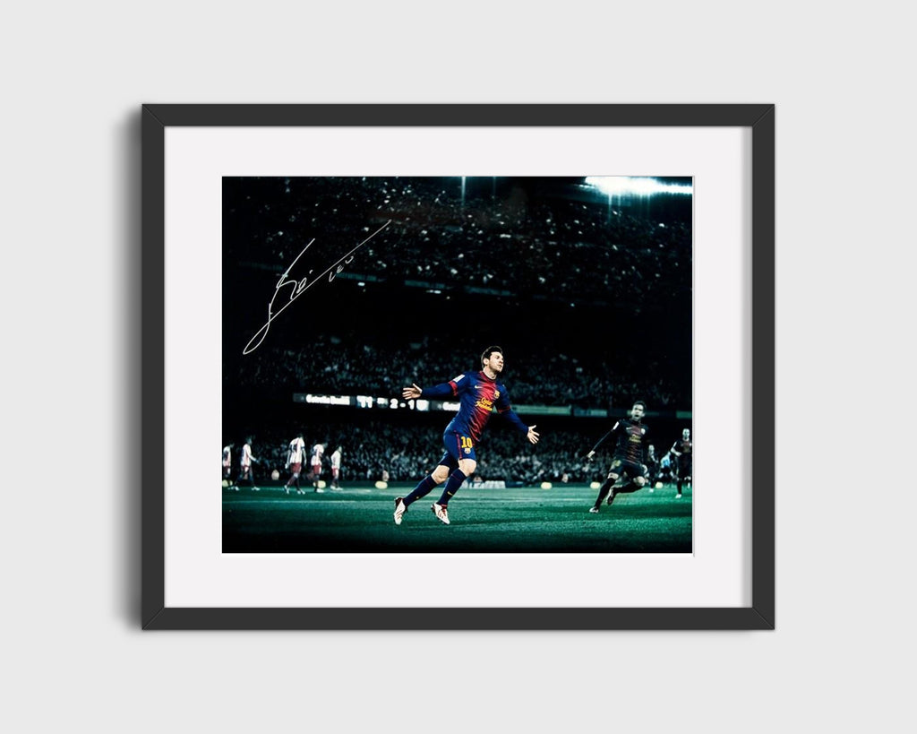 Lionel Messi - Barcelona - Night Glory Soccer FramedSportPrints Gallery Frame 16x20