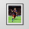 Lionel Messi Autograph Print - FC Barcelona - GOAT Run Soccer FramedSportPrints Gallery Frame 16x20
