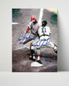 Lou Brock Autograph Print - Collision at Home - He Should Have Slid