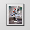 Lou Brock Autograph Print - Collision at Home - He Should Have Slid