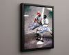 Lou Brock Autograph Print - Collision at Home - He Should Have Slid