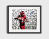 Louisville Autograph Print - Lamar Jackson Drop Back - Heisman Moves College FSPrints Gallery Frame 16x20