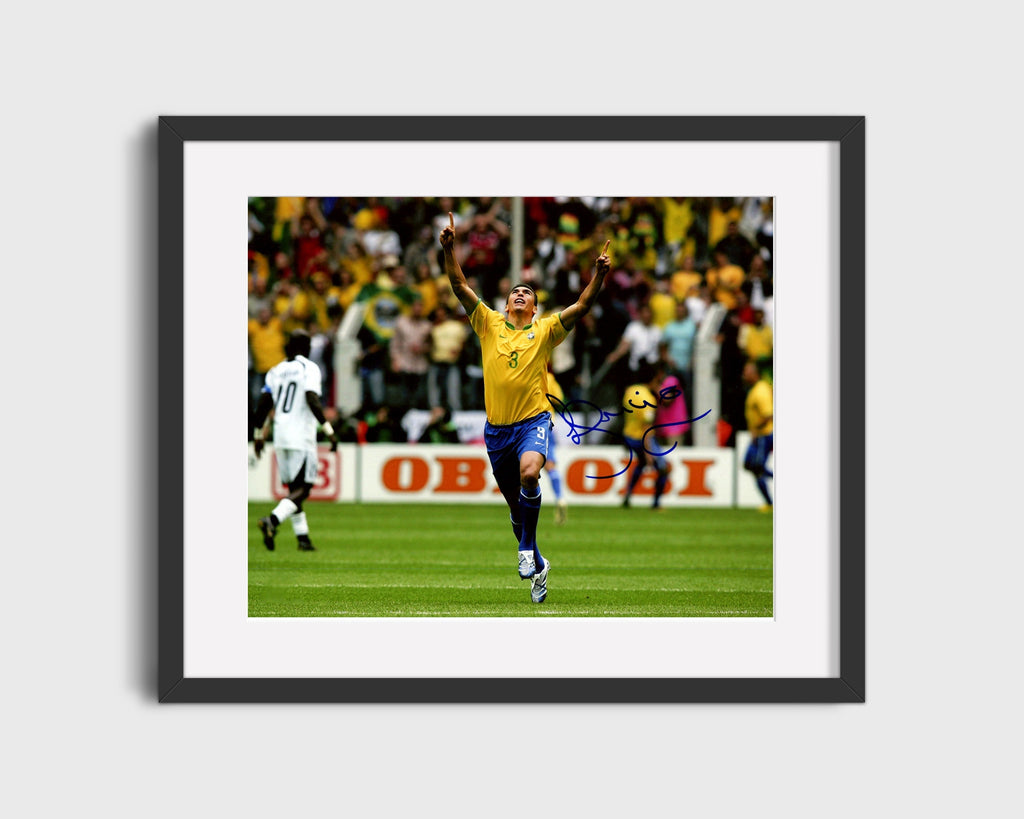 Lucio - Brazil - Goal Celebration Soccer FramedSportPrints Gallery Frame 16x20