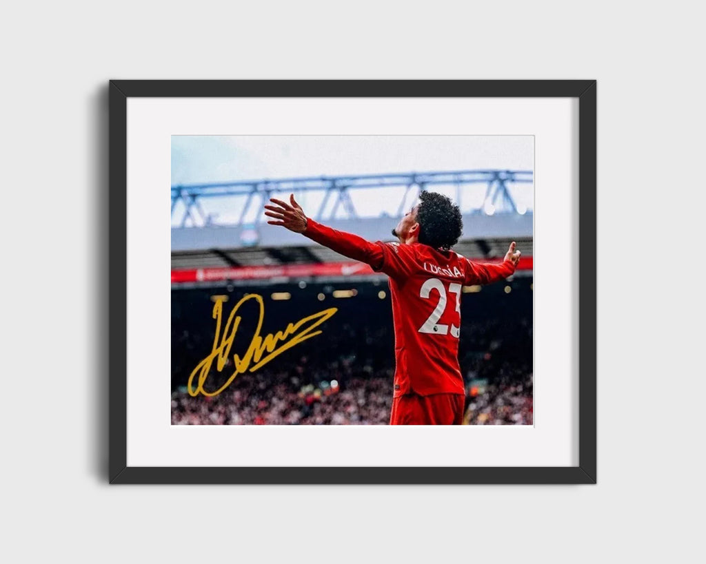 Luis Diaz Liverpool Autograph Print - Red Fury Soccer FramedSportPrints Gallery Frame 16x20