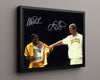 Magic Johnson and Larry Bird Autograph Print - Friendly Rivalry - Legends Laughing