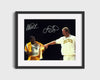 Magic Johnson and Larry Bird Autograph Print - Friendly Rivalry - Legends Laughing