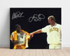 Magic Johnson and Larry Bird Autograph Print - Friendly Rivalry - Legends Laughing