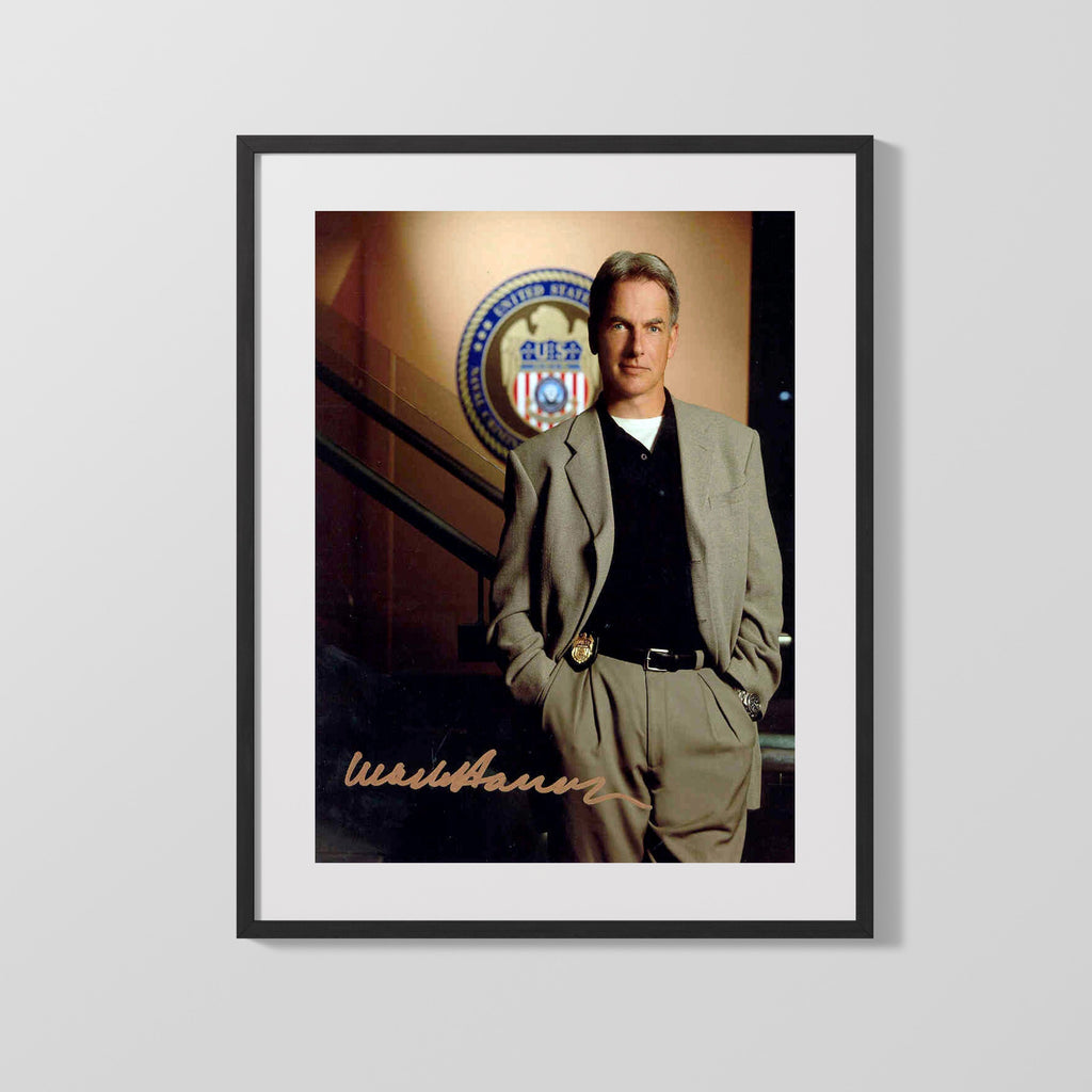 Mark Harmon - NCIS - Special Agent Gibbs Autograph Print Television Vintage Framed Prints Gallery Frame 16x20