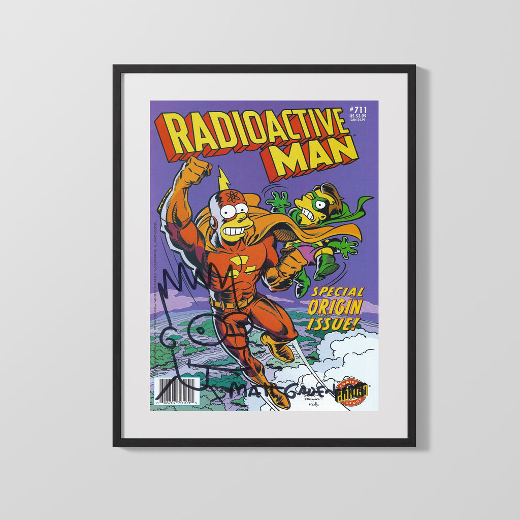 Matt Groening - Radioactive Man - Autograph Print Television Vintage Framed Prints Gallery Frame 16x20