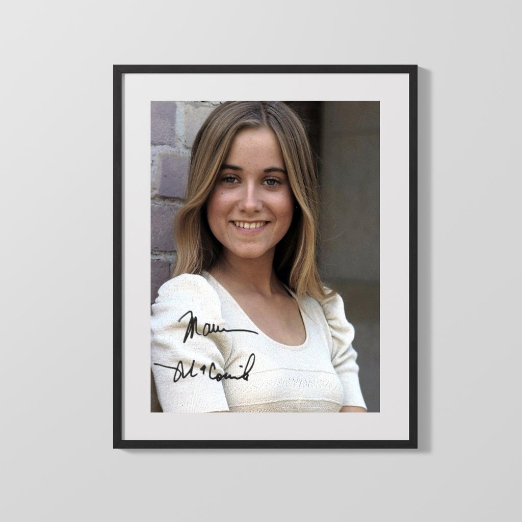 Maureen McCormick - Brady Bunch - Marcia Brady Autograph Print Television Vintage Framed Prints Gallery Frame 16x20