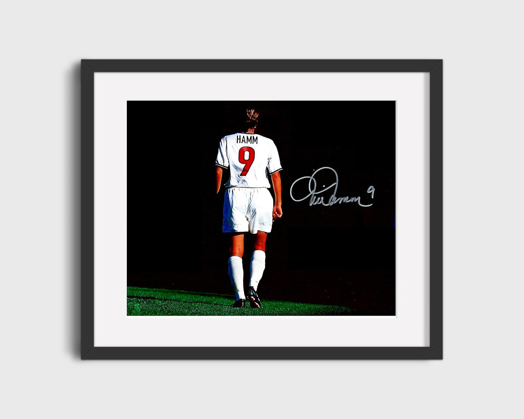 Mia Hamm USA Autograph Print - Walking Legend Soccer FramedSportPrints Gallery Frame 16x20