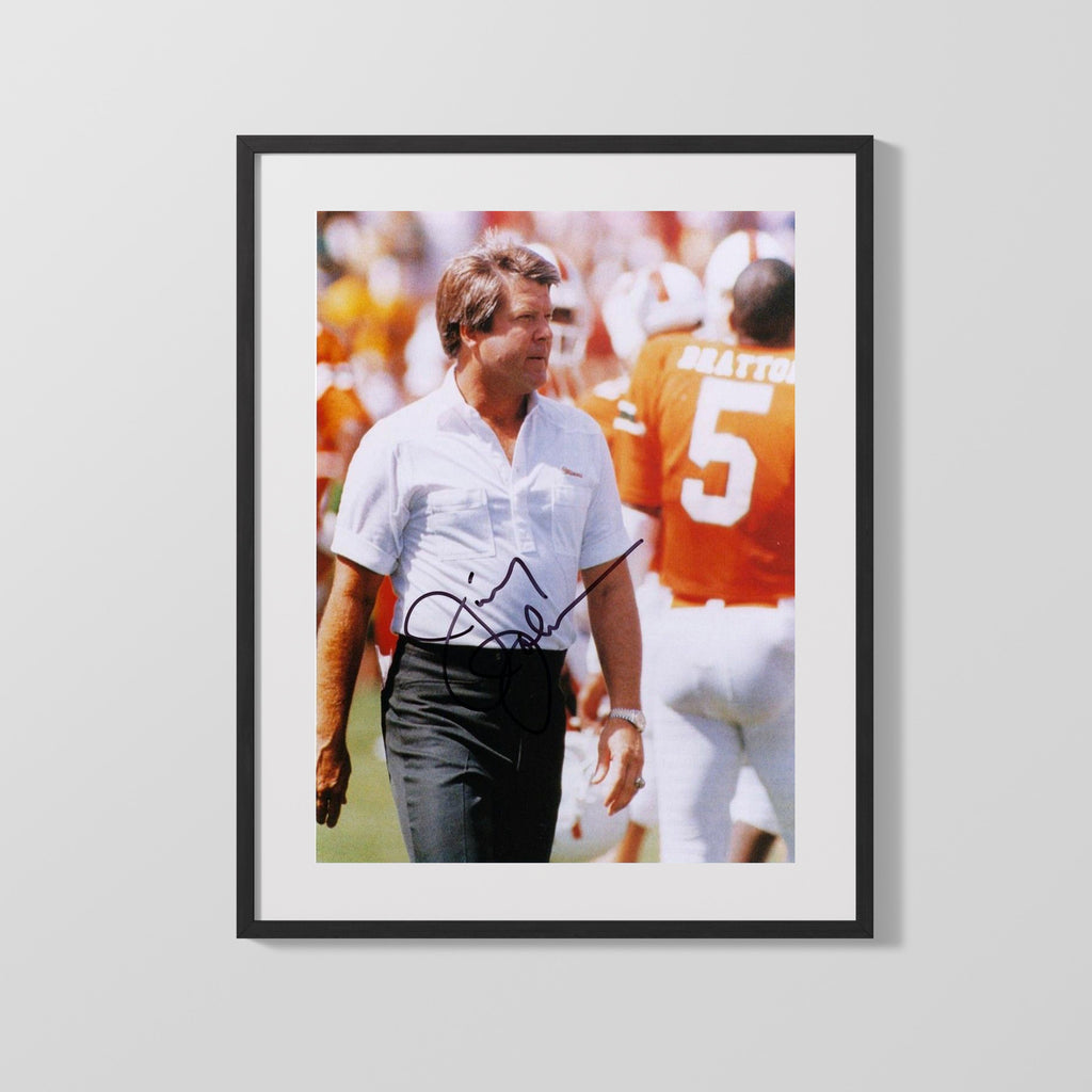 Miami Autograph Print - Jimmy Johnson - Coaching Swagger College FSPrints Gallery Frame 16x20