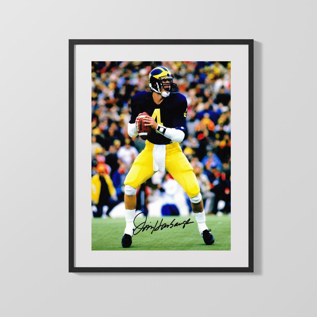 Michigan Wolverines - Jim Harbaugh - In the Pocket College FSPrints Gallery Frame 16x20