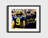 Michigan Autograph Print - Harbaugh & McCarthy - Go Blue Duo College FSPrints Gallery Frame 16x20