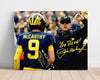 Michigan Autograph Print - Jim Harbaugh & Bo Schembechler Sideline - Old School Fire College FSPrints Poster 16x20