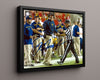 Michigan Autograph Print - JJ McCarthy Cigar Celebration - Victory Smoke College FSPrints Floating Canvas 16x20