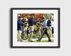 Michigan Autograph Print - Jim Harbaugh Sideline Infraction - Ref Rage College FSPrints Gallery Frame 16x20