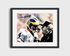 Michigan Autograph Print - Jim Harbaugh & Bo Schembechler Sideline - Old School Fire College FSPrints Gallery Frame 16x20