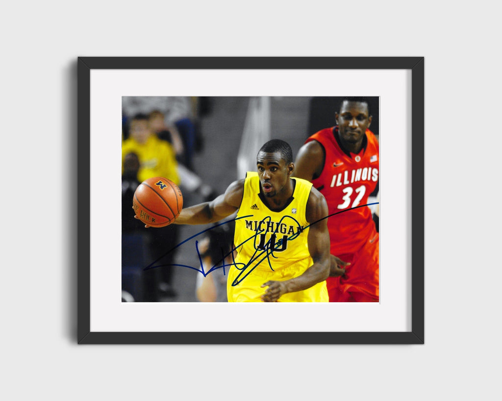 Michigan Autograph Print - Tim Hardaway Jr - Wolverine Sharpshooter College FSPrints Gallery Frame 16x20