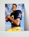 Michigan Autograph Print - Tom Brady Throwback - GOAT Origins College FSPrints Poster 16x20