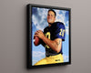 Michigan Autograph Print - Tom Brady Throwback - GOAT Origins College FSPrints Floating Canvas 16x20