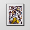 Michigan Autograph Print - Tom Brady Pocket Poise - Future GOAT College FSPrints Gallery Frame 16x20