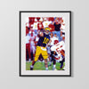 Michigan Autograph Print - Tom Brady The Throw - GOAT 101 College FSPrints Gallery Frame 16x20