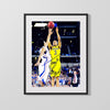 Michigan Autograph Print - Trey Burke - Dagger Three College FSPrints Gallery Frame 16x20