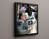 Michigan State Autograph SI Print - Kalin Lucas - Lets Get It On Spartans College FSPrints Floating Canvas 16x20
