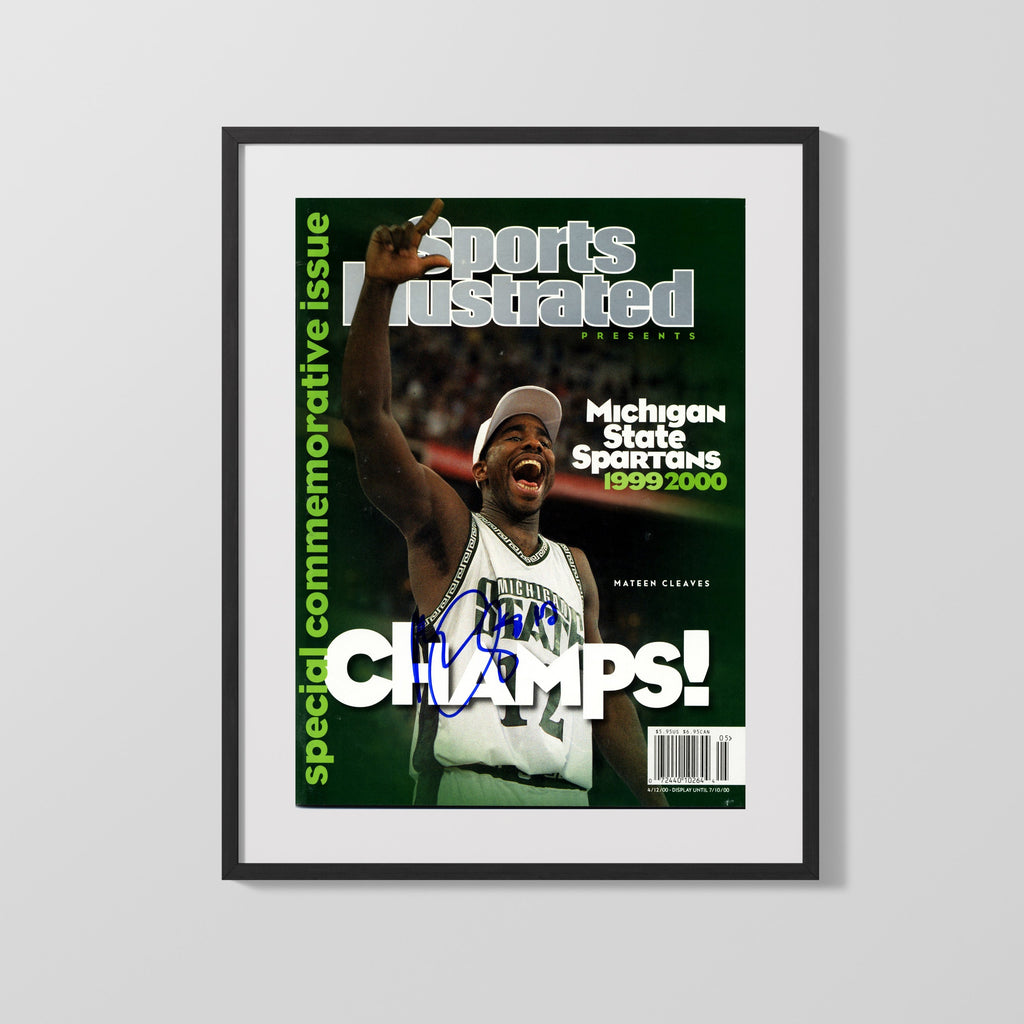 Michigan State Autograph SI Print - Mateen Cleaves - Champs Spartans College FSPrints Gallery Frame 16x20