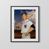 Mickey Mantle Autograph Print - Bat On Shoulder - Bronx Bomber Focus