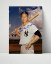 Mickey Mantle Autograph Print - Bat On Shoulder - Bronx Bomber Focus