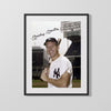 Mickey Mantle Autograph Print - Bat On Shoulder - Stadium Stance