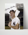 Mickey Mantle Autograph Print - Bat On Shoulder - Stadium Stance