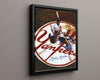 Mickey Mantle Autograph Print - Knee Pose on Yankee Logo - Pinstripe Pride