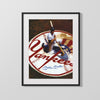 Mickey Mantle Autograph Print - Knee Pose on Yankee Logo - Pinstripe Pride