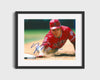 Mike Trout Autograph Print - Safe at Third - Trout speed