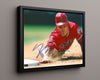 Mike Trout Autograph Print - Safe at Third - Trout speed