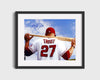 Mike Trout Autograph Print - Thunderbolt 27 - Back Power Pose