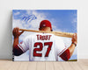 Mike Trout Autograph Print - Thunderbolt 27 - Back Power Pose