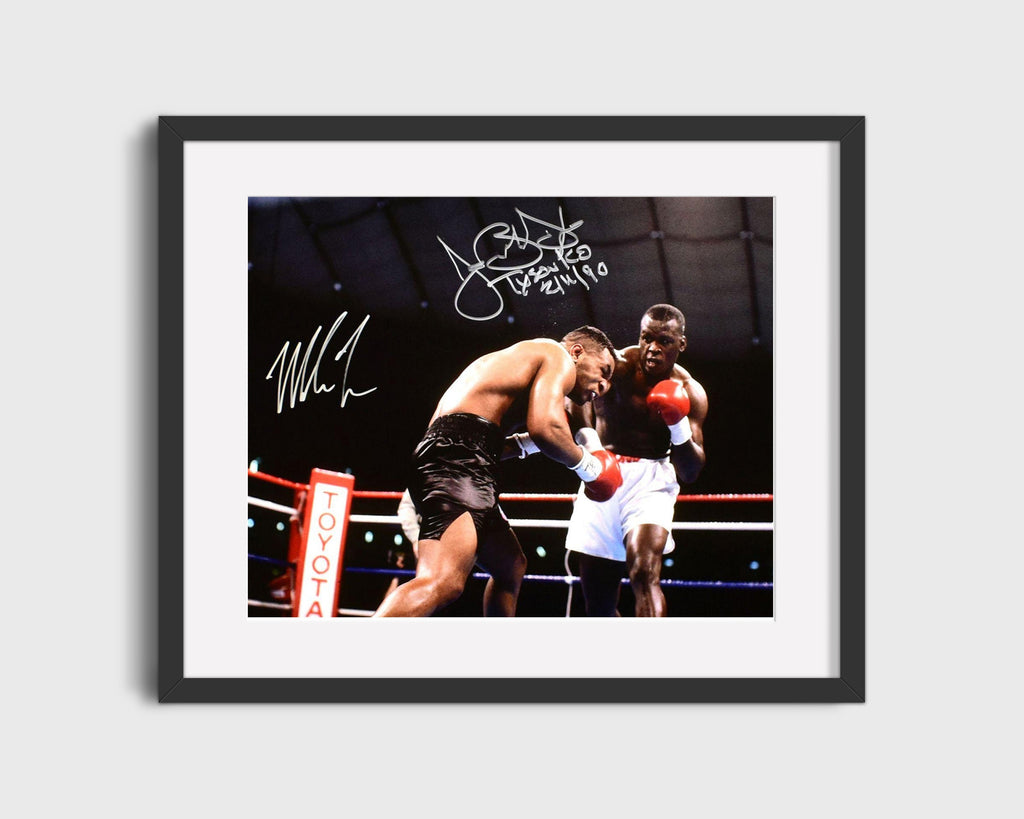 Mike Tyson Autograph Print - Tyson vs Douglas KO - Shock the World Boxing FSPrints Gallery Frame 16x20